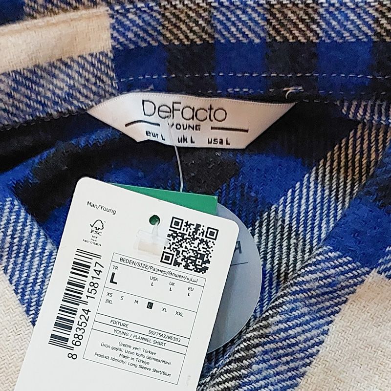 پیراهن آستین بلند مردانه دفکتو مدل S9275AZBE303 - - 4