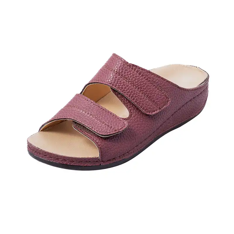 دمپایی طبی زنانه مدل خارپاشنه کد 203 رنگ زرشکی