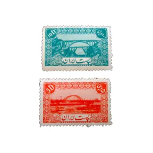 تمبر یادگاری مدل یادبود پست کد post-102 مجموعه 2 عددی