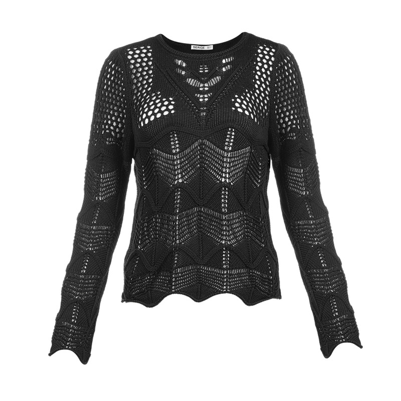 پلیور زنانه سرژه مدل 225159 رنگ مشکی