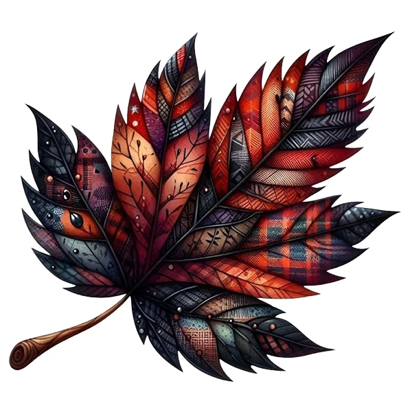 استیکر پارچه و لباس پاد آفرین طرح برگ  کد 2210