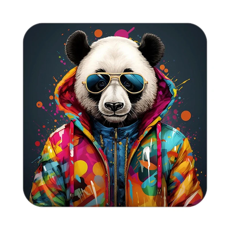 زیر لیوانی کاکتی طرح حیوانات رنگی مدل mp25297