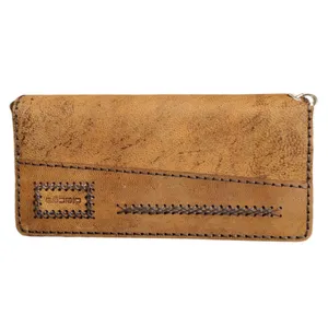 کیف پول چرمی دست دوز بزی دقت مدل ترنج Sch-kf50
