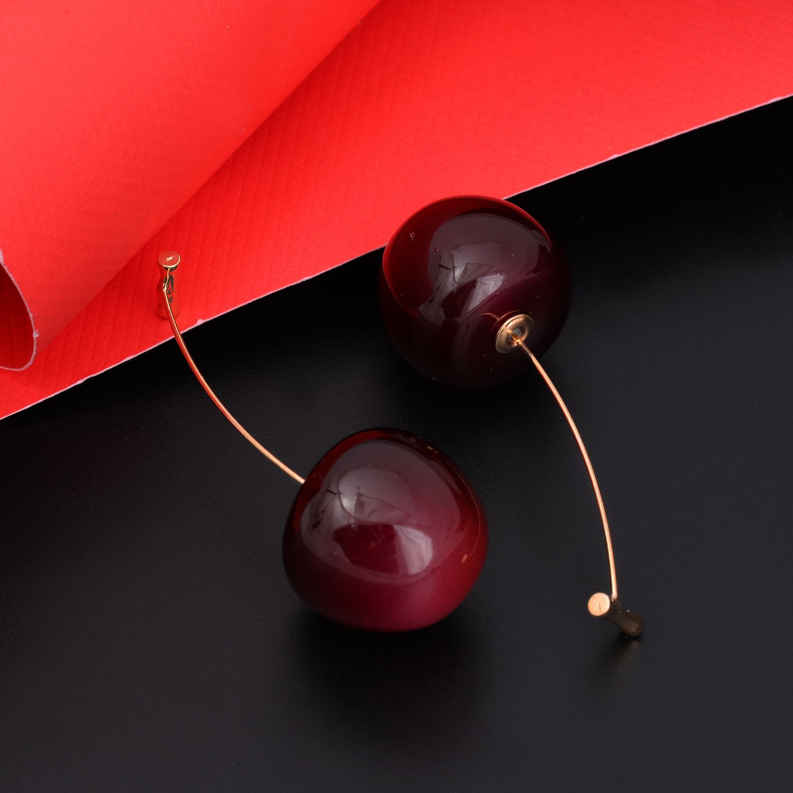 گوشواره زنانه ماصرم مدل آلبالو کد ER2041 -  - 2