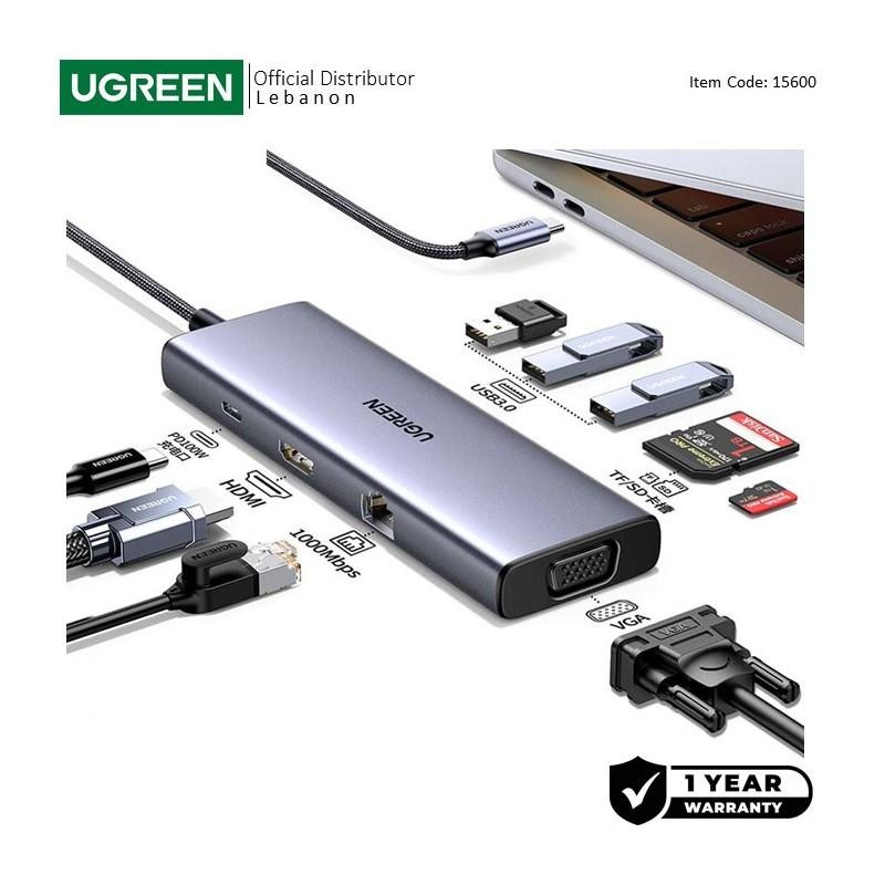 هاب ۹ پورت USB-C یوگرین مدل CM498-15600