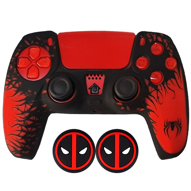  محافظ دسته بازی پلی استیشن 5 طرح عنکبوت مدل SPIDER PS5633 به همراه روکش آنالوگ