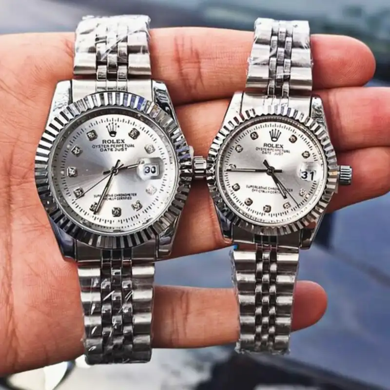 ست ساعت مچی عقربه ای زنانه و مردانه  مدل دیت جاست Nogr1