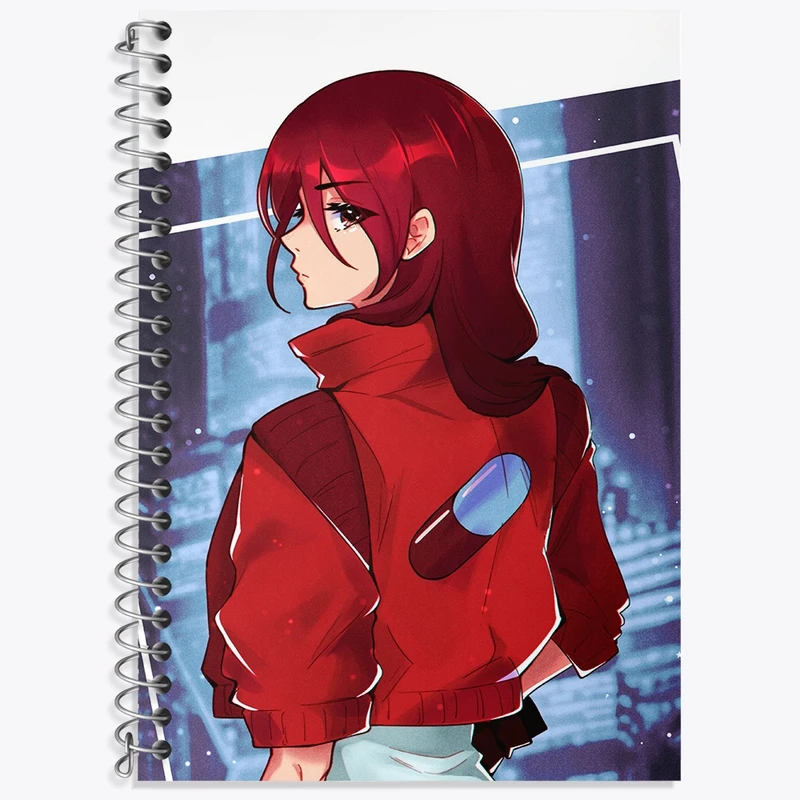 دفتر زبان 50 برگ خندالو مدل دو خط طرح میتسورو انیمه آکیرا کد 33346