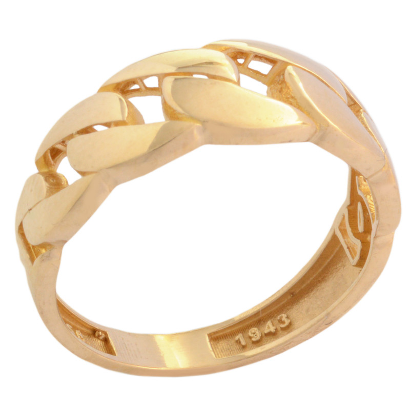 انگشتر طلا 18 عیار زنانه با طرح کارتیه طلای مستجابی مدل T1943 کد 5214 سایز 55