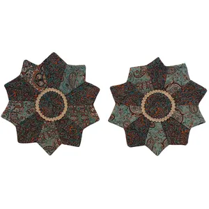 ست 2 تکه رومیزی ترمه مدل ستاره کد TRSETASA9