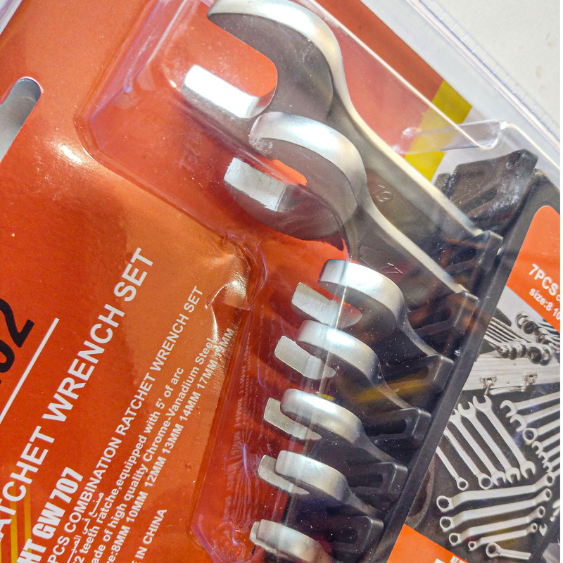 آچار یکسر جغجغه ای اچ تی مدل HT .GW707 مجموعه 7 عددی