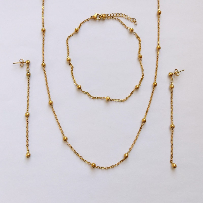 نیم ست زنانه مدل گوی تمام استیل 100