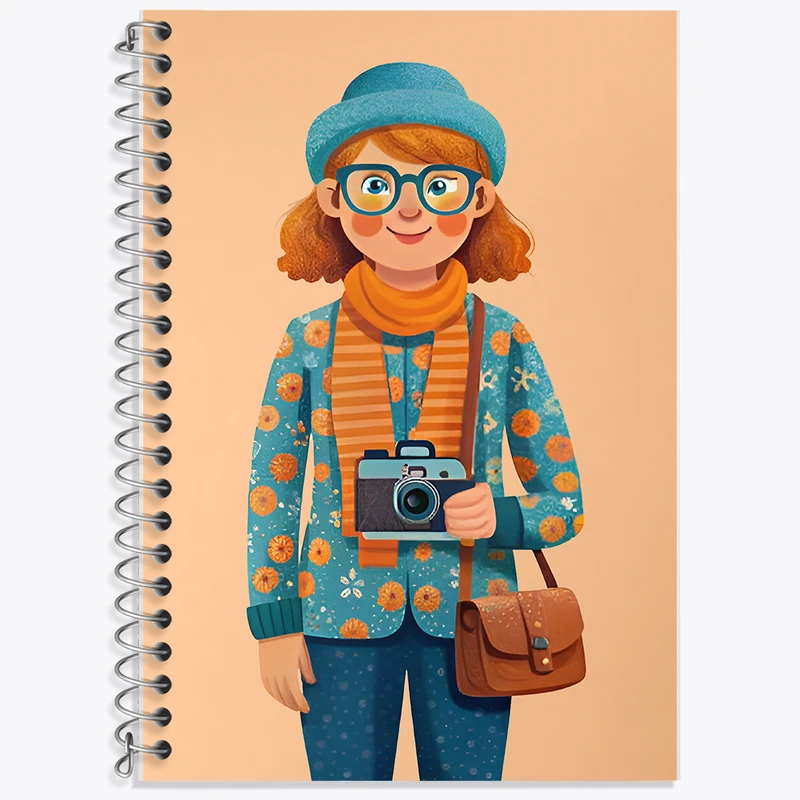 دفتر زبان 50 برگ خندالو مدل سه خط طرح دخترانه کد F8026