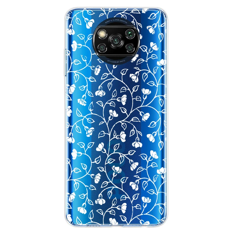 کاور مگافون طرح گل مدل C42-W مناسب برای گوشی موبایل شیائومی Poco X3 / X3 NFC / X3 PRO