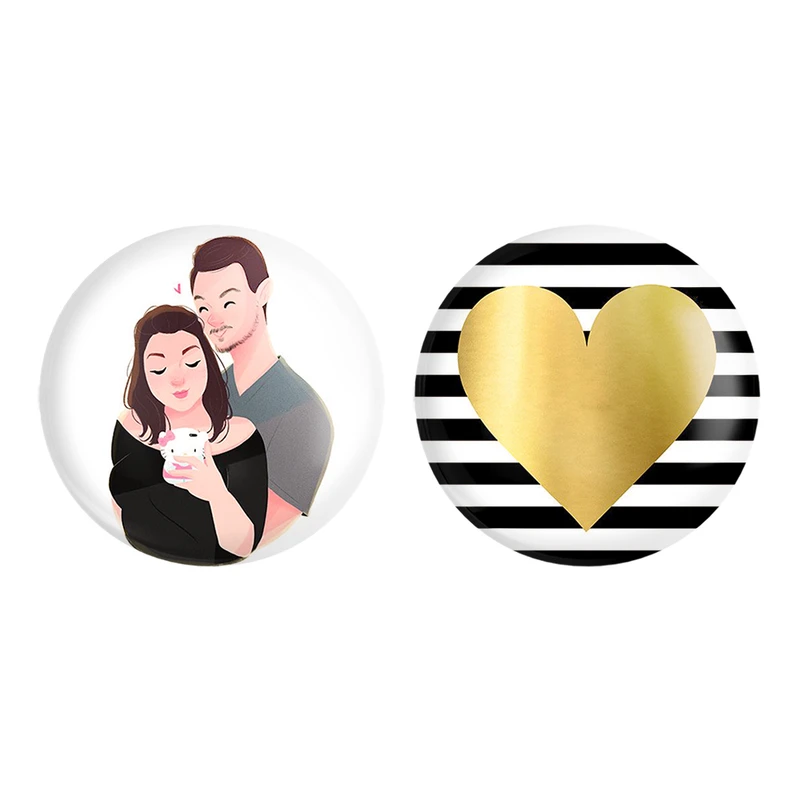 مگنت خندالو طرح عاشقانه کد 18761873 مجموعه 2 عددی