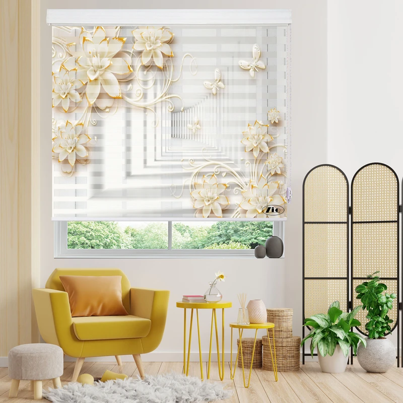 پرده زبرا زیو مدل 3D-1237 سایز 200x150 سانتی متر