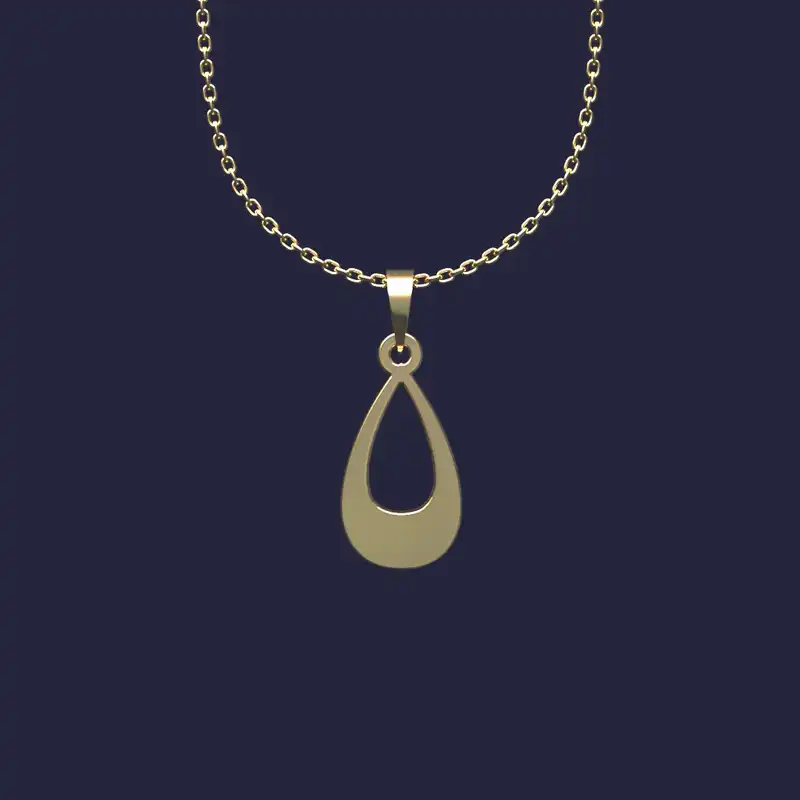 گردنبند طلا 18 عیار زنانه مدوپد مدل هندسی کد KK2-1-1241