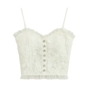 کراپ‌تاپ زنانه مدل توری کد 02