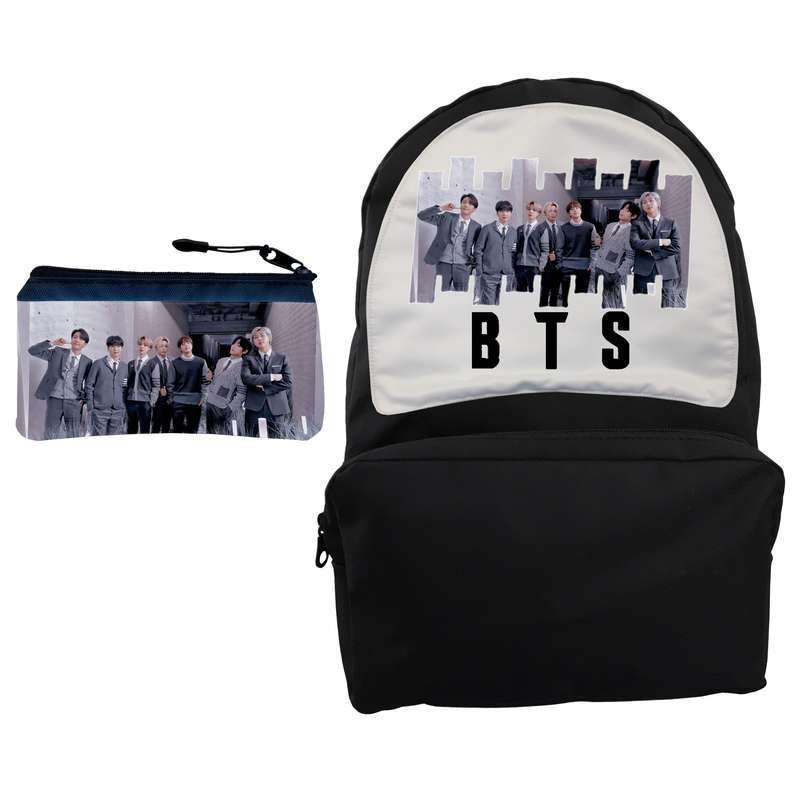 کوله پشتی مدل گروه موسیقی bts به همراه جامدادی
