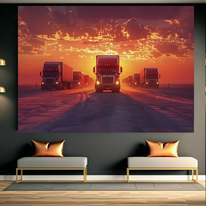 تابلو بوم طرح مخمل حمل و نقل مدل بار سنگین کد BK23236