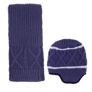 ست کلاه و شال گردن بافتنی مدل 530