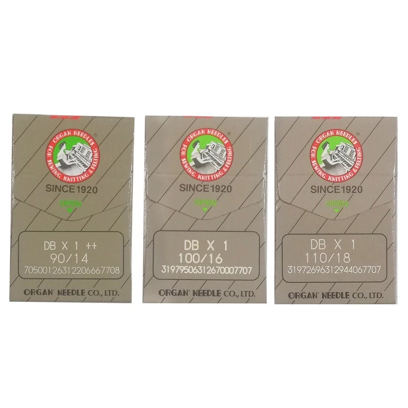 سوزن چرخ خیاطی اورگان نیدل مدل NEEDLES DB بسته 3 عددی