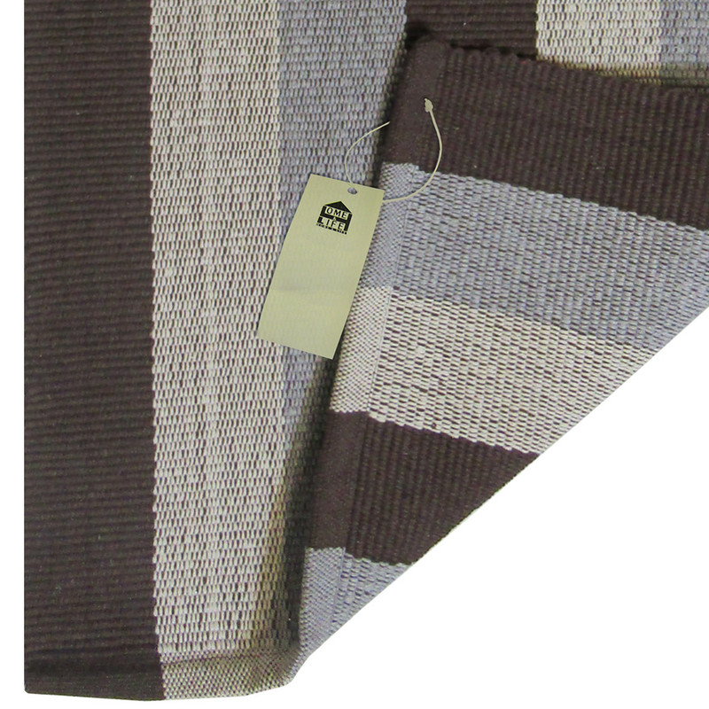 گلیم ماشینی هوم اند لایف مدل هیلدا طرح راه راه کد 950002