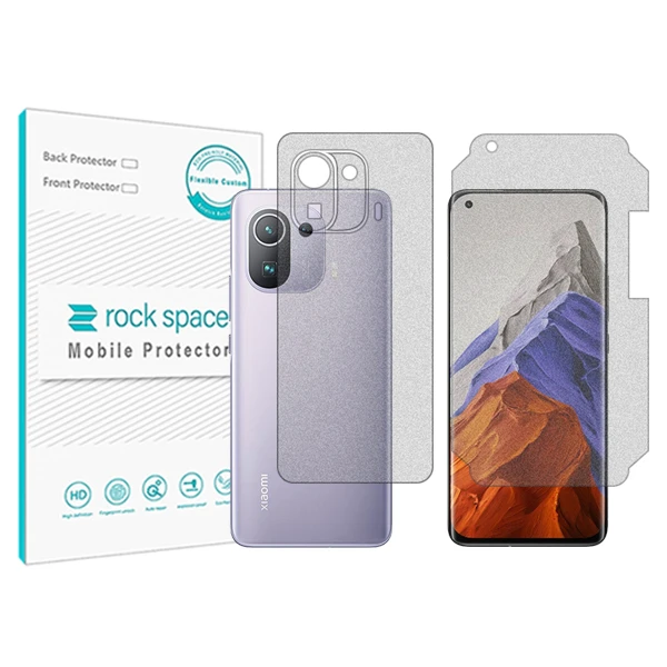 محافظ صفحه نمایش مات راک اسپیس مدل HyMTT مناسب برای گوشی موبایل شیائومی Mi 11 Pro به همراه محافظ پشت گوشی