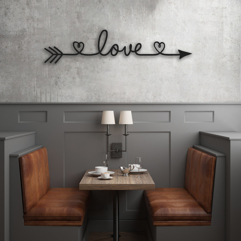 دیوارکوب طرح love مدل va-b05