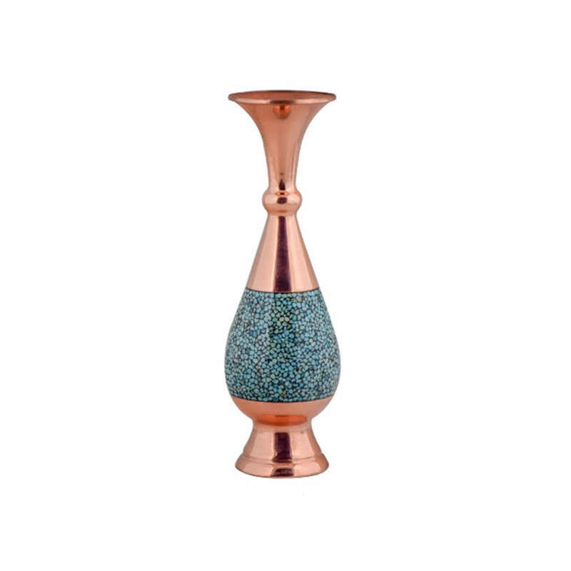 گلدان فیروزه کوبی آقاجانی کد F102