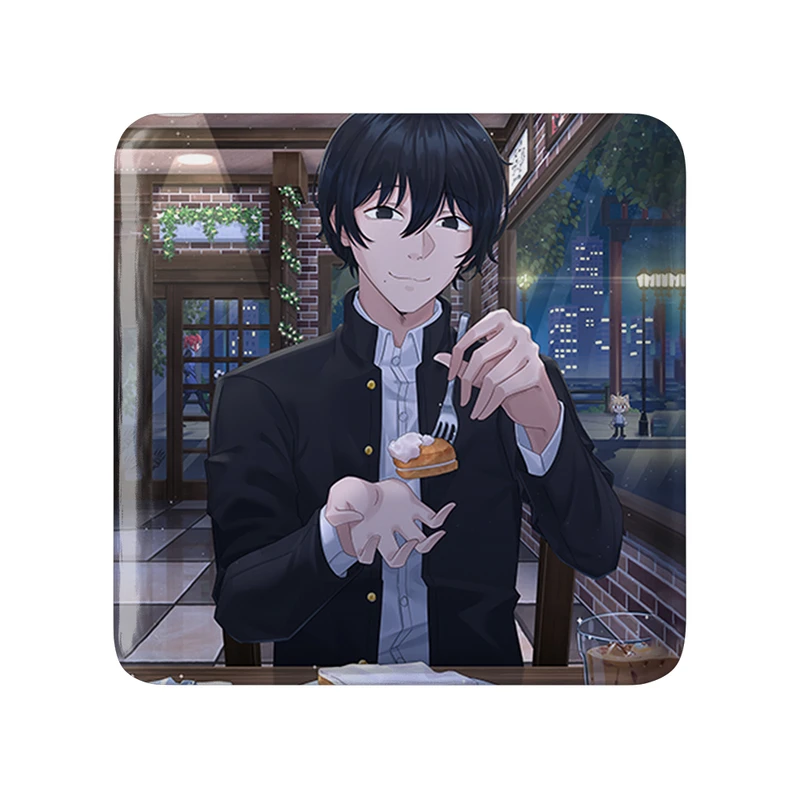 مگنت خندالو طرح بازی تسوکی هیمه‌ (Tsukihime) مدل مربعی کد 34493