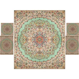 ست 5 تکه روتختی ترمه نگین خاتم طرح اردیبهشت کد SBZ