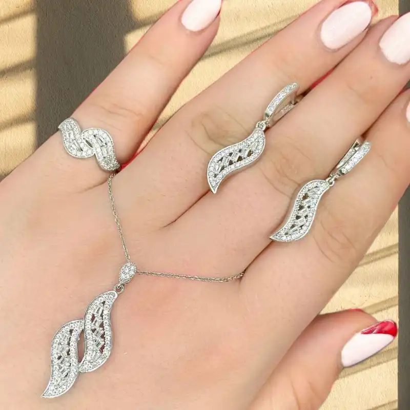 نیم ست نقره زنانه مدل MRJ4961