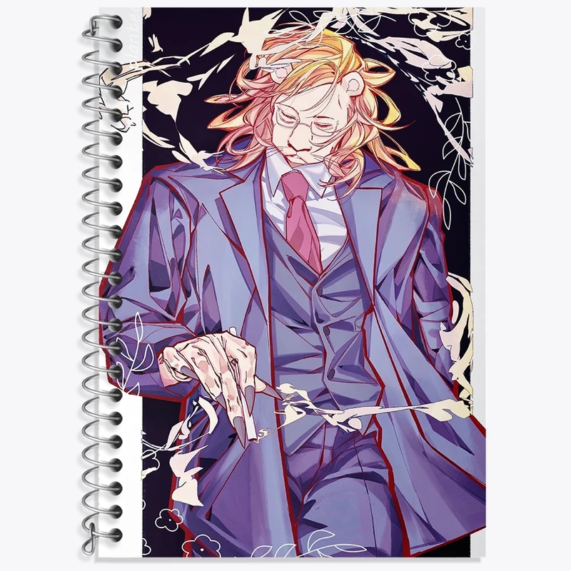 دفتر زبان 50 برگ خندالو مدل سه خط طرح ایبوکی انیمه بیستارز کد 33455