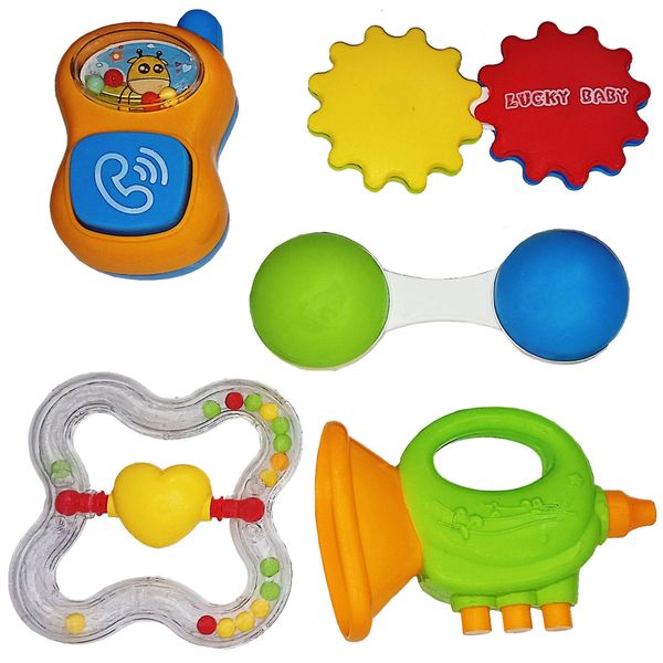 جغجغه مدل Baby Rattles مجموعه 5 عددی