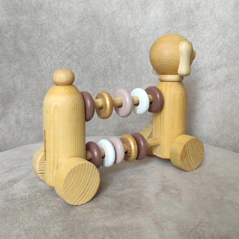 اسباب بازی چوبی مدل سگ شکم حلقه کد 013