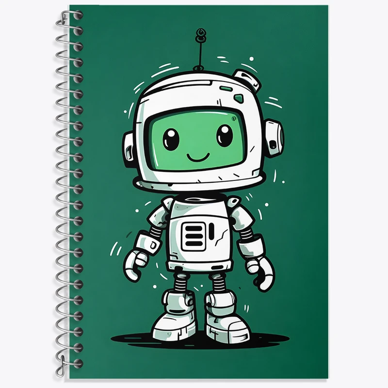 دفتر زبان 50 برگ خندالو مدل سه خط طرح آدم آهنی کیوت کد N3752