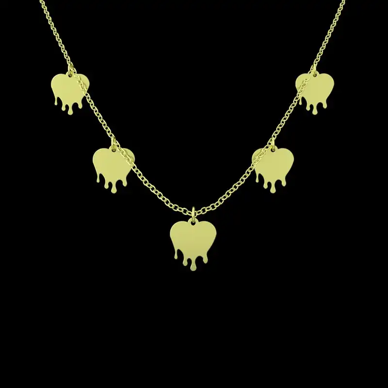 گردنبند طلا 18 عیار زنانه مدوپد مدل قلب کد RNA17738