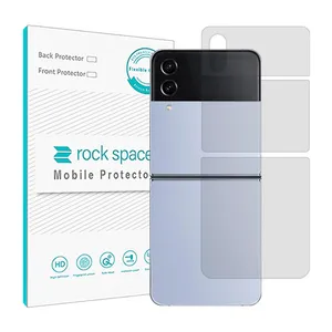 Transparent Rockspace HyGEL model back protector suitable for Samsung Galaxy Z Flip4 mobile phone