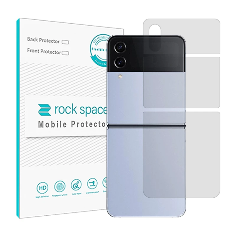 محافظ پشت گوشی شفاف راک اسپیس مدل HyGEL مناسب برای گوشی موبایل سامسونگ Galaxy Z Flip4