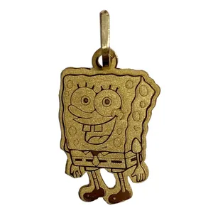 آویز گردنبند طلا 18 عیار زنانه مدل باب اسفنجی