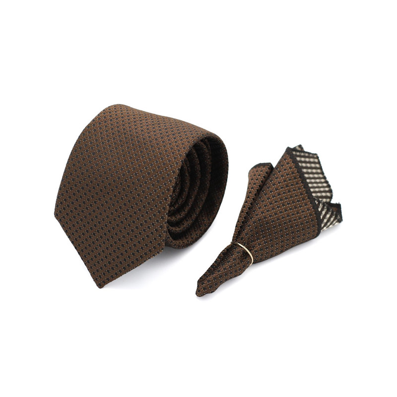 ست کراوات و دستمال جیب مردانه مدل AT217
