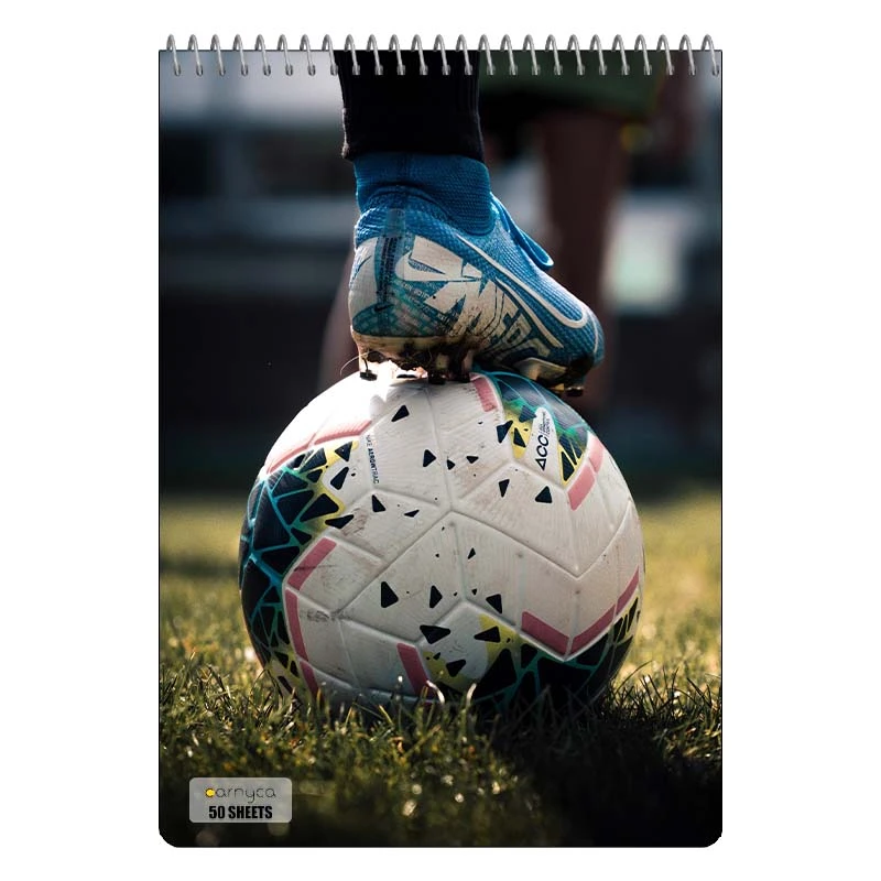 دفتر نقاشی 50 برگ سیمی کارنیکا طرح عاشق فوتبال Football Lover کد 27886