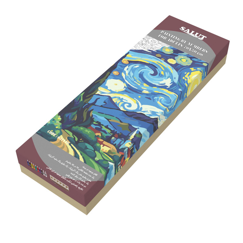 بسته رنگ آمیزی سالوت مدل آکرولیک کد 031120 مجموعه 18 عددی