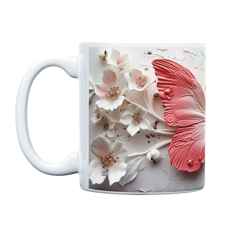 ماگ حس آمیزی طرح پروانه مدل کلاسیک کد 74