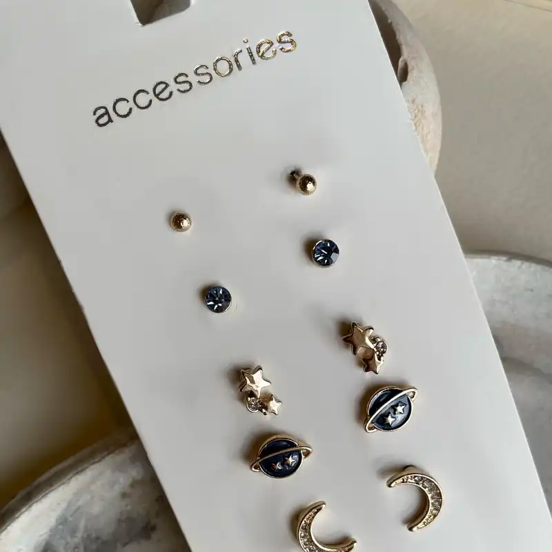 گوشواره زنانه اکسسورایز مدل AE1250-016 مجموعه 5 عددی