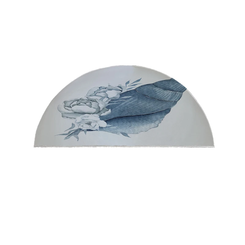  پادری مدل نیم دایره طرح گل کد 9309 سایز 90×45 سانتی متر