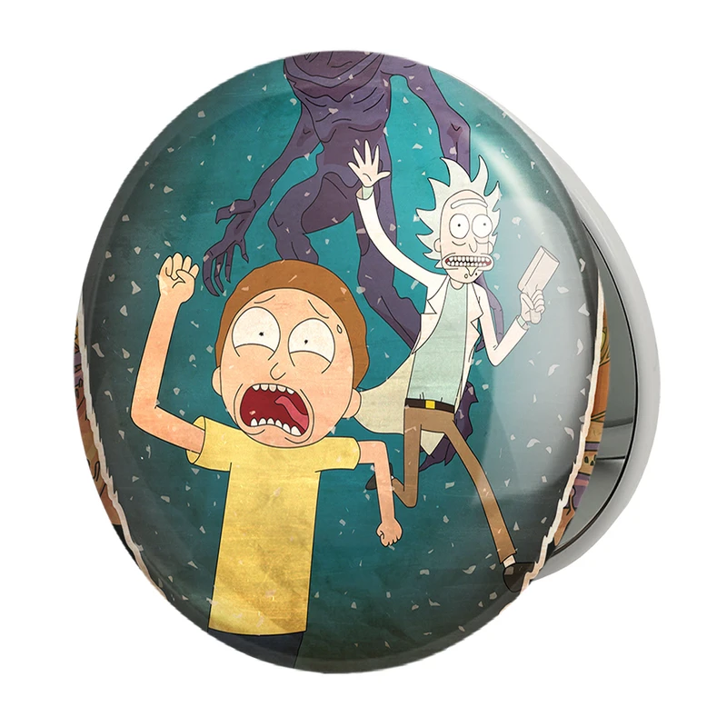 آینه جیبی خندالو طرح انیمیشن ریک و مورتی Rick and Mort مدل تاشو کد 26391 