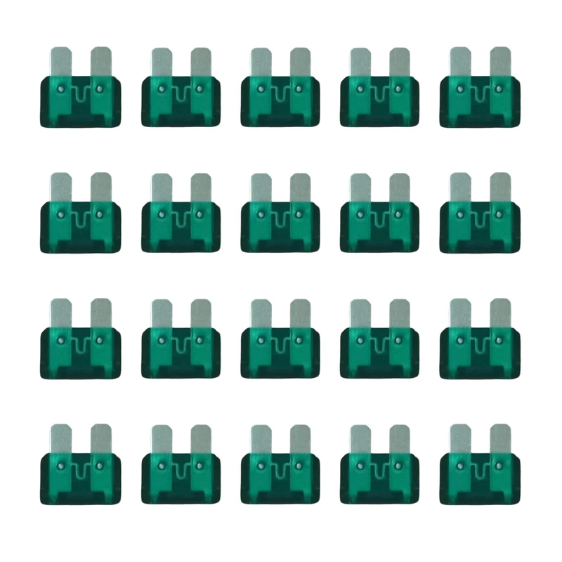 فیوز 2 پایه خودرو بوف 30 آمپر مدل FLOSSER مجموعه 20عددی