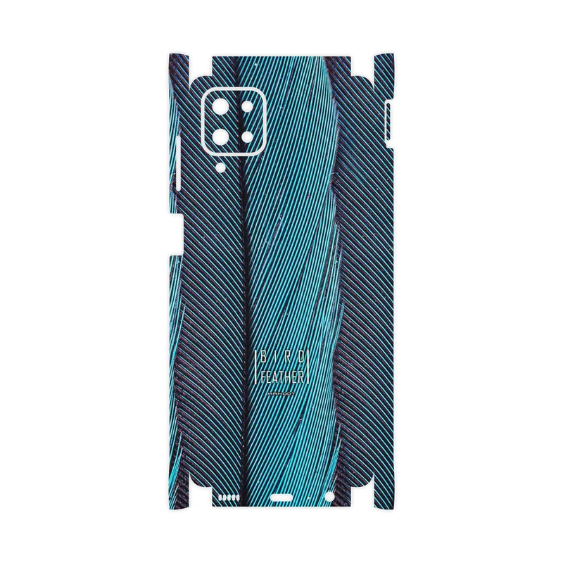 برچسب پوششی ماهوت مدل Turquoise feathers-FullSkin مناسب برای گوشی موبایل سامسونگ Galaxy A12 Nacho